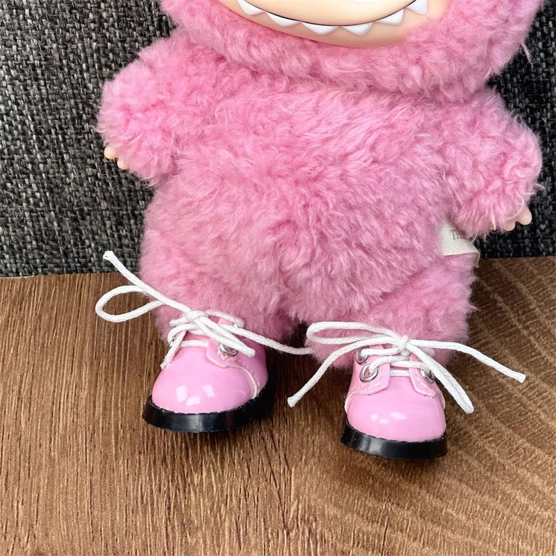 Jojedomo Compatible with Labubu Doll Shoes for 17cm Doll,Shoes Used for Labubu Accessories (P-Pink) - Image 4